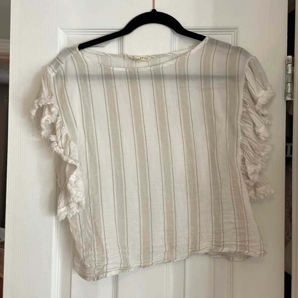Cropped linen shirt